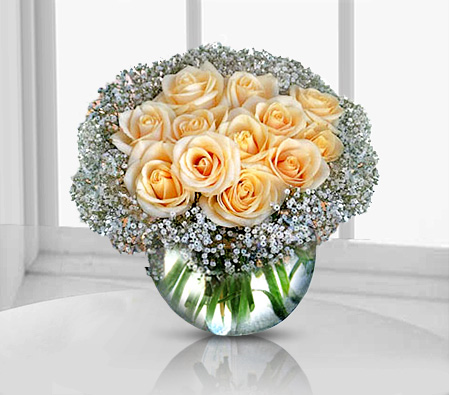 Dazzler-Peach,Rose,Arrangement