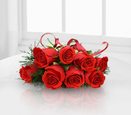 8 Rubies-Red,Rose,Bouquet