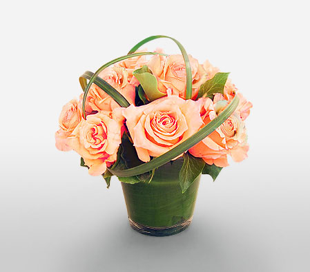 Comforting Peaches-Peach,Rose,Arrangement